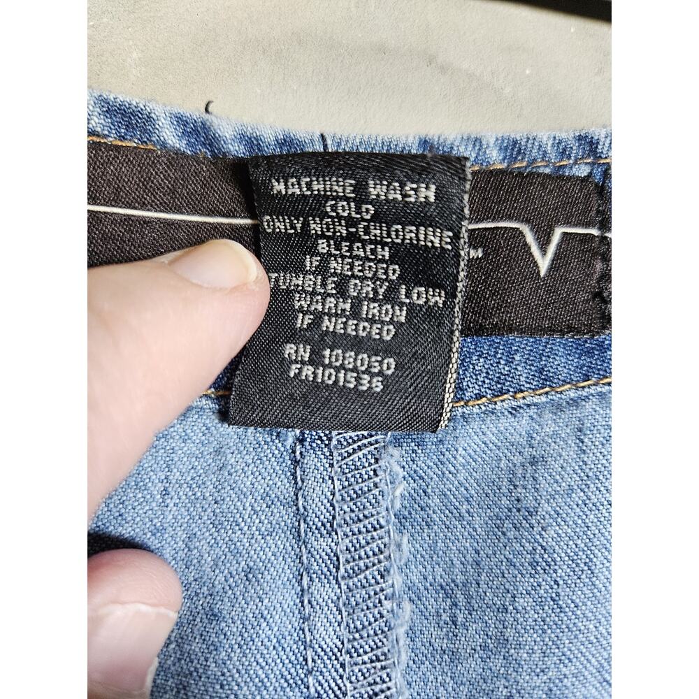 Venezia Denim Asymmetric Longer In Back A-Line Midi Skirt Blue Plus Size 22 - Picture 5 of 6